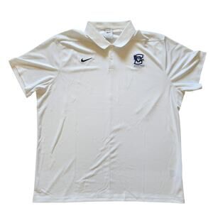 Nike Dri-Fit Creighton Blue Jays White Athletic Polo Basketball Shirt SZ XXL
